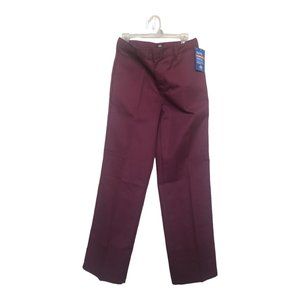 Dickies Boys 20 Classic Fit Straight Leg Pant Trouser Red Burgundy Maroon